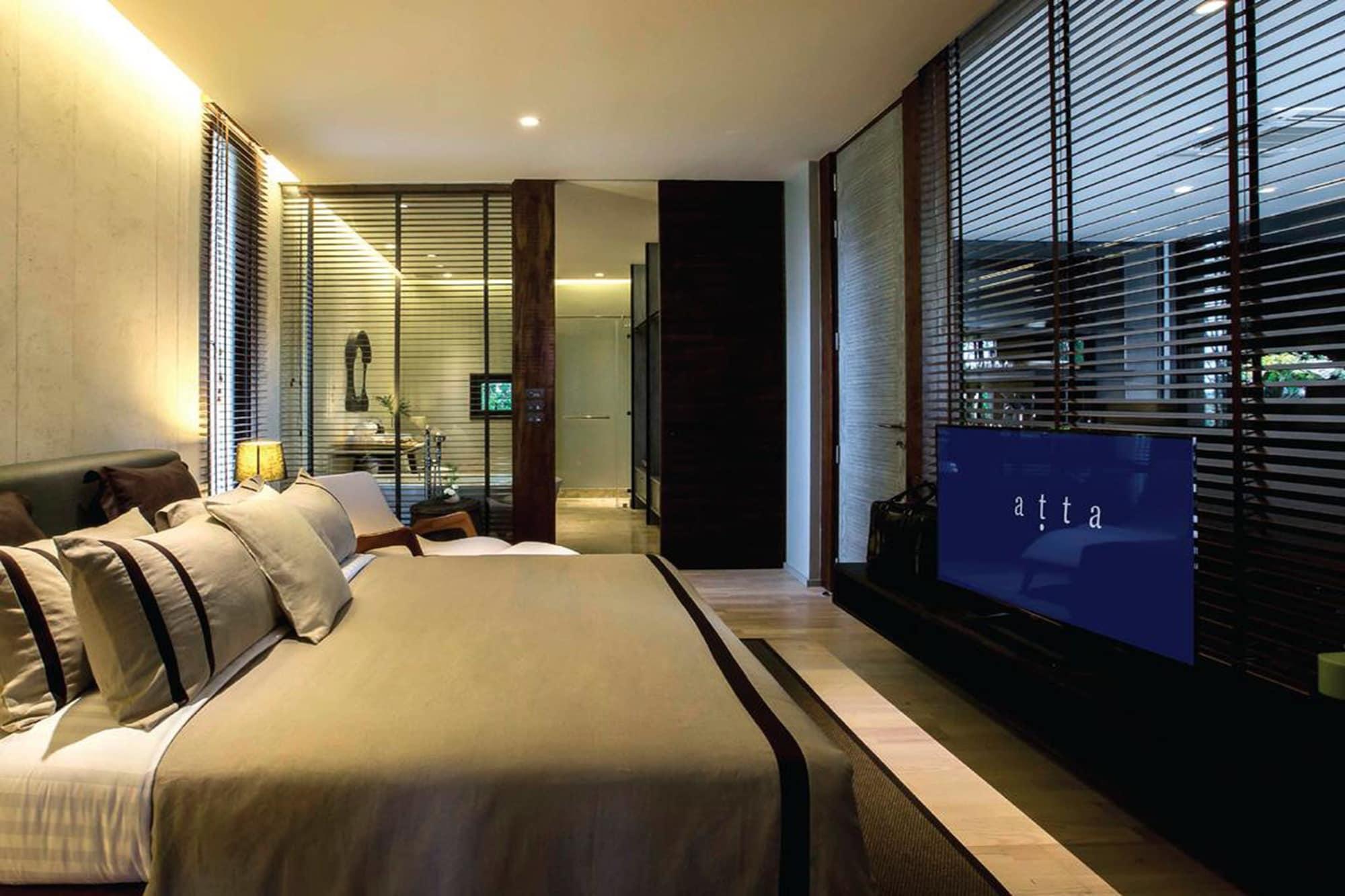 Atta Lakeside Resort Suite - Sha Plus Certified Му-Си Экстерьер фото A bedroom at the hotel